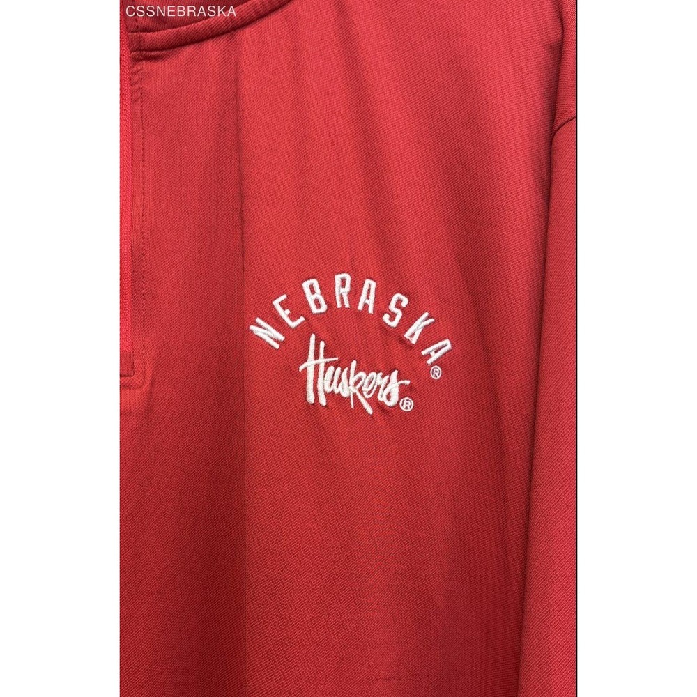 Champion Red‎ Nebraska Cornhuskers Quarter-Zip Pullover Sweatshirt. - Size 2XL - Picture 2 of 7